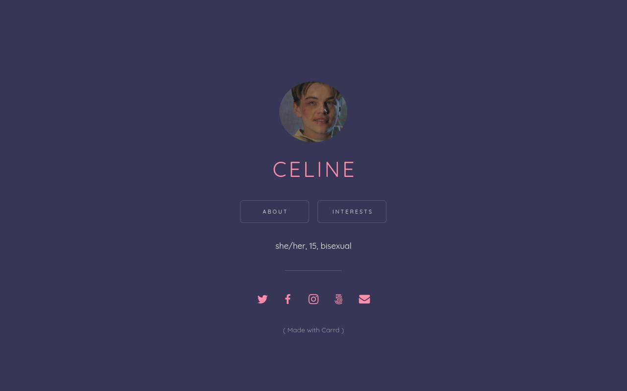 Carrd profile picture for @celine